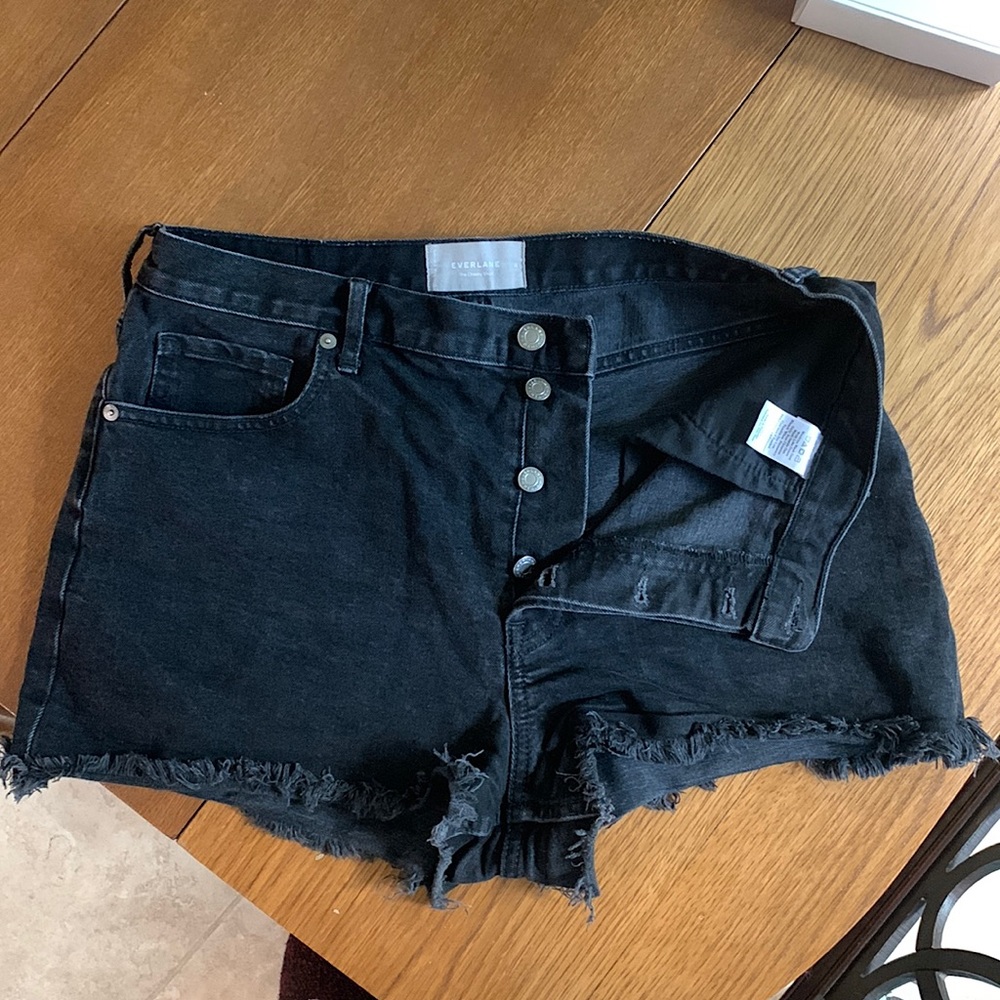 Everlane “The Cheeky Short” in black denim